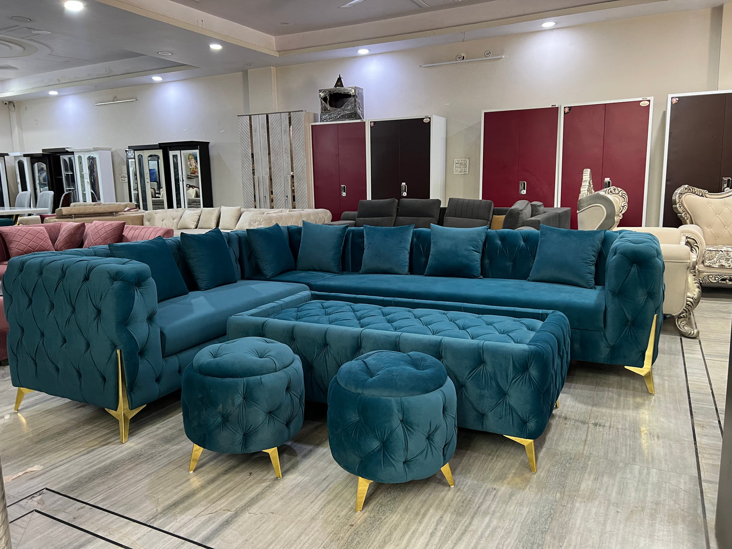 L CORNER SOFA SET