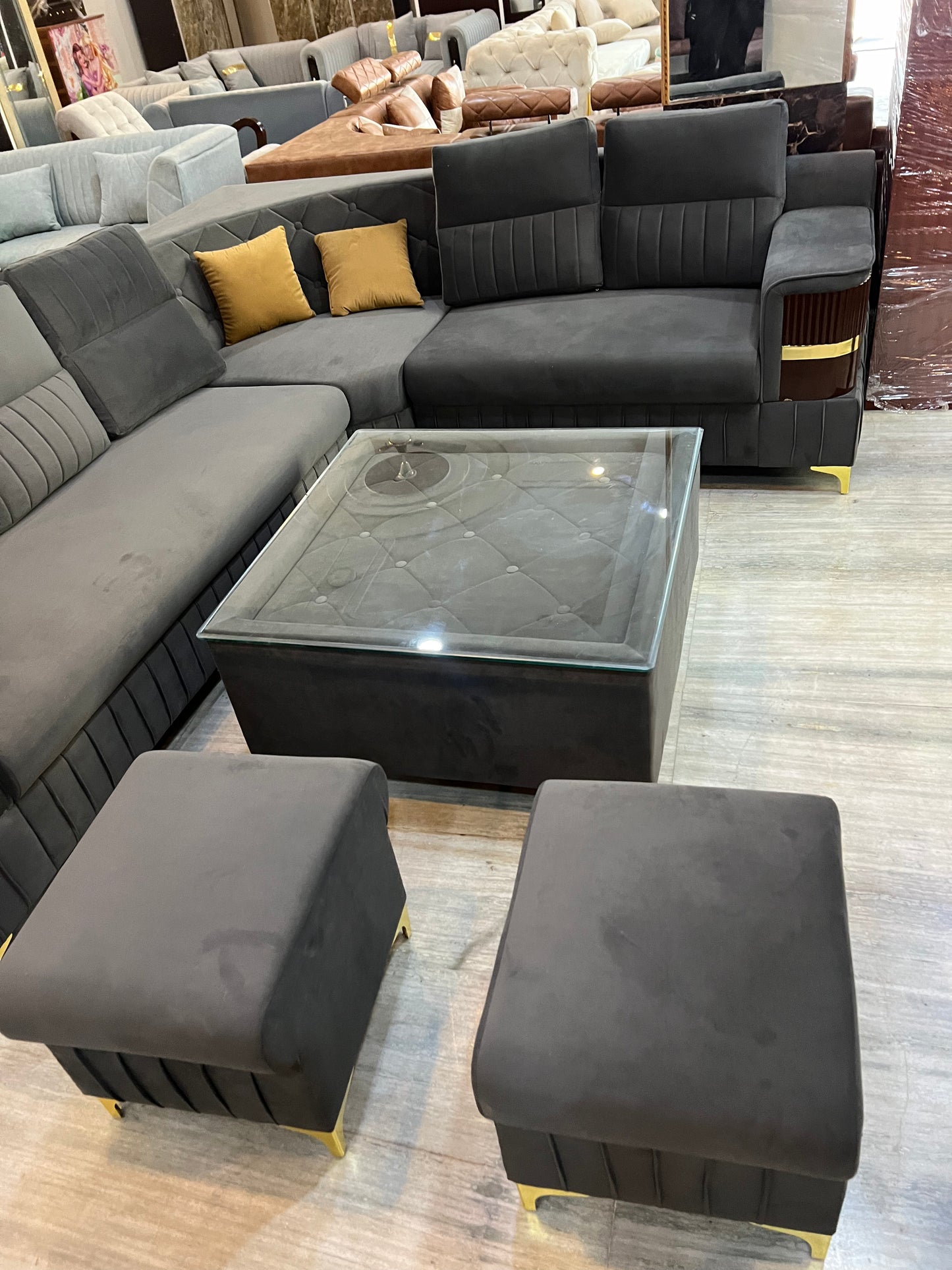 L CORNER SOFA SET