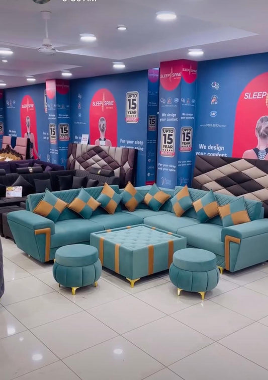 L-SHAPE CORNER SOFA SET