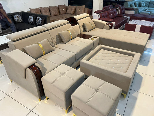 L-SHAPE CORNER SOFA SET