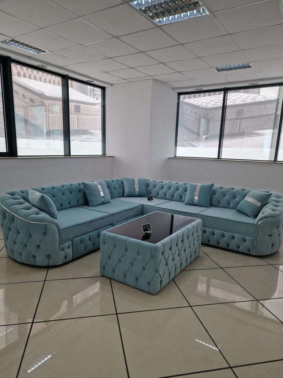 L-SHAPE CORNER SOFA SET