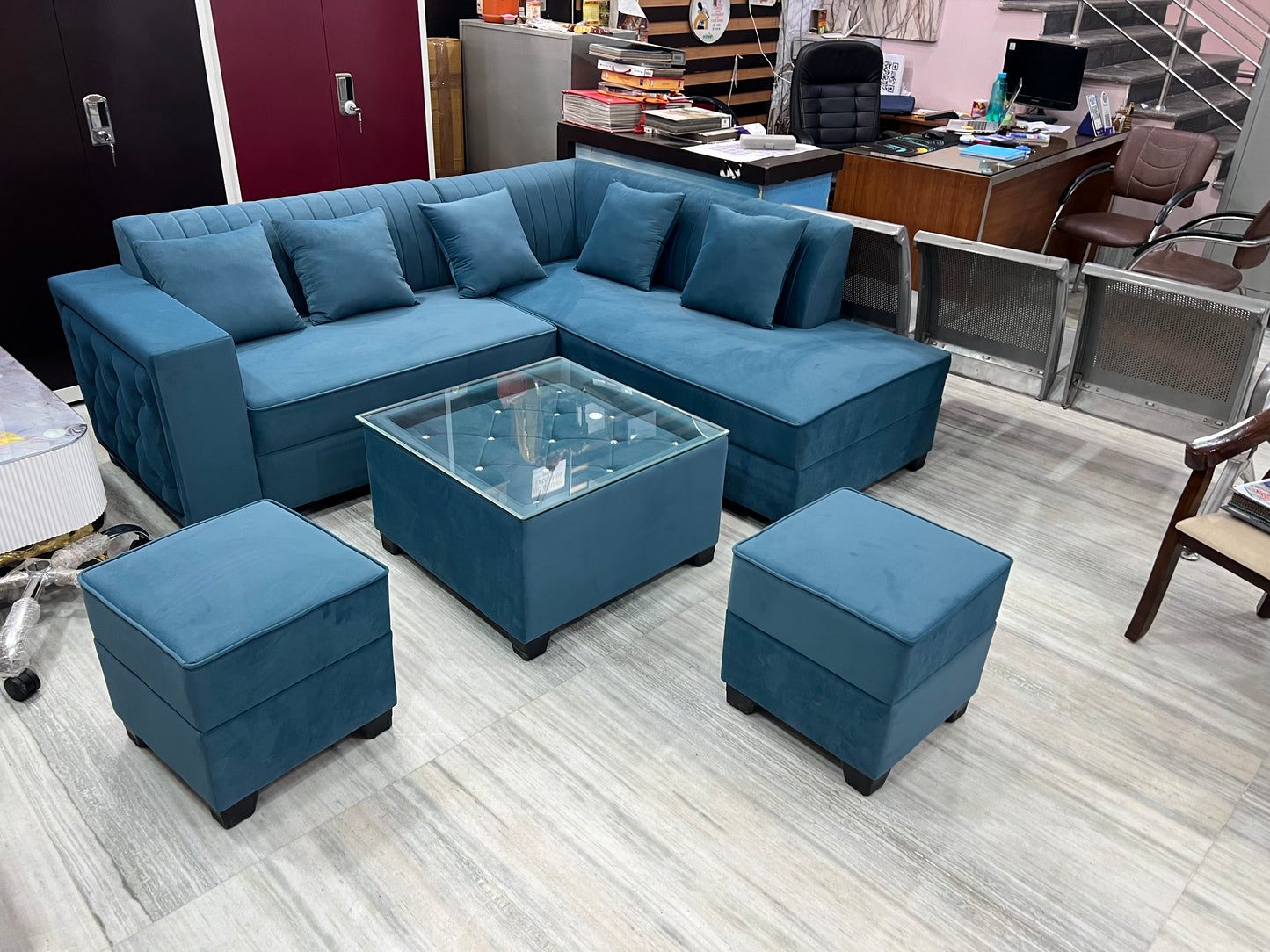 l corner sofa set