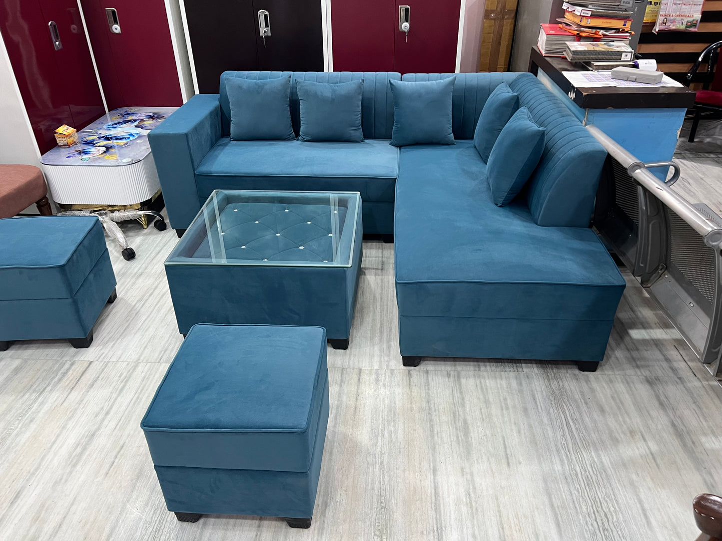 l corner sofa set