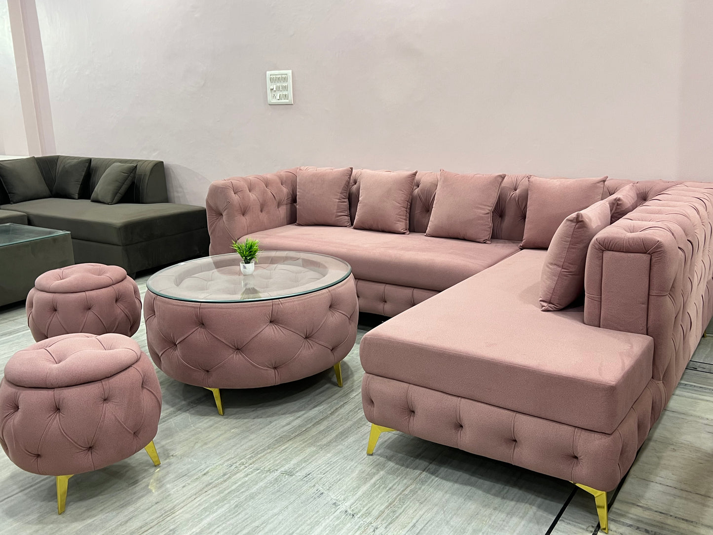 L CORNER SOFA SET