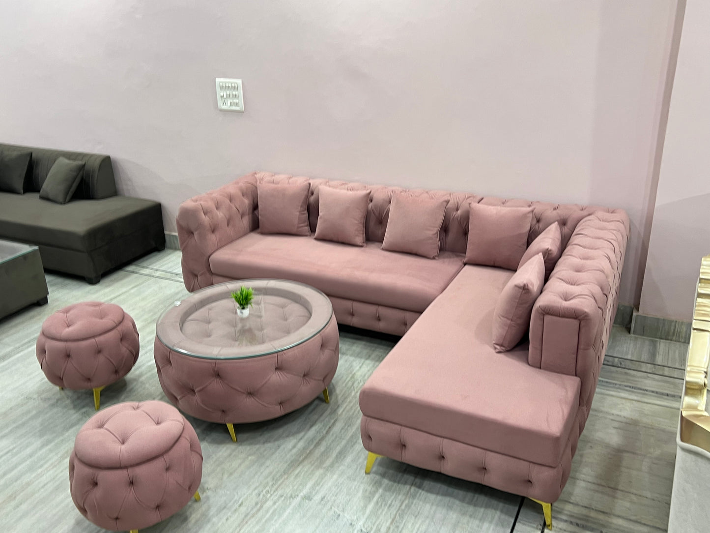 L CORNER SOFA SET