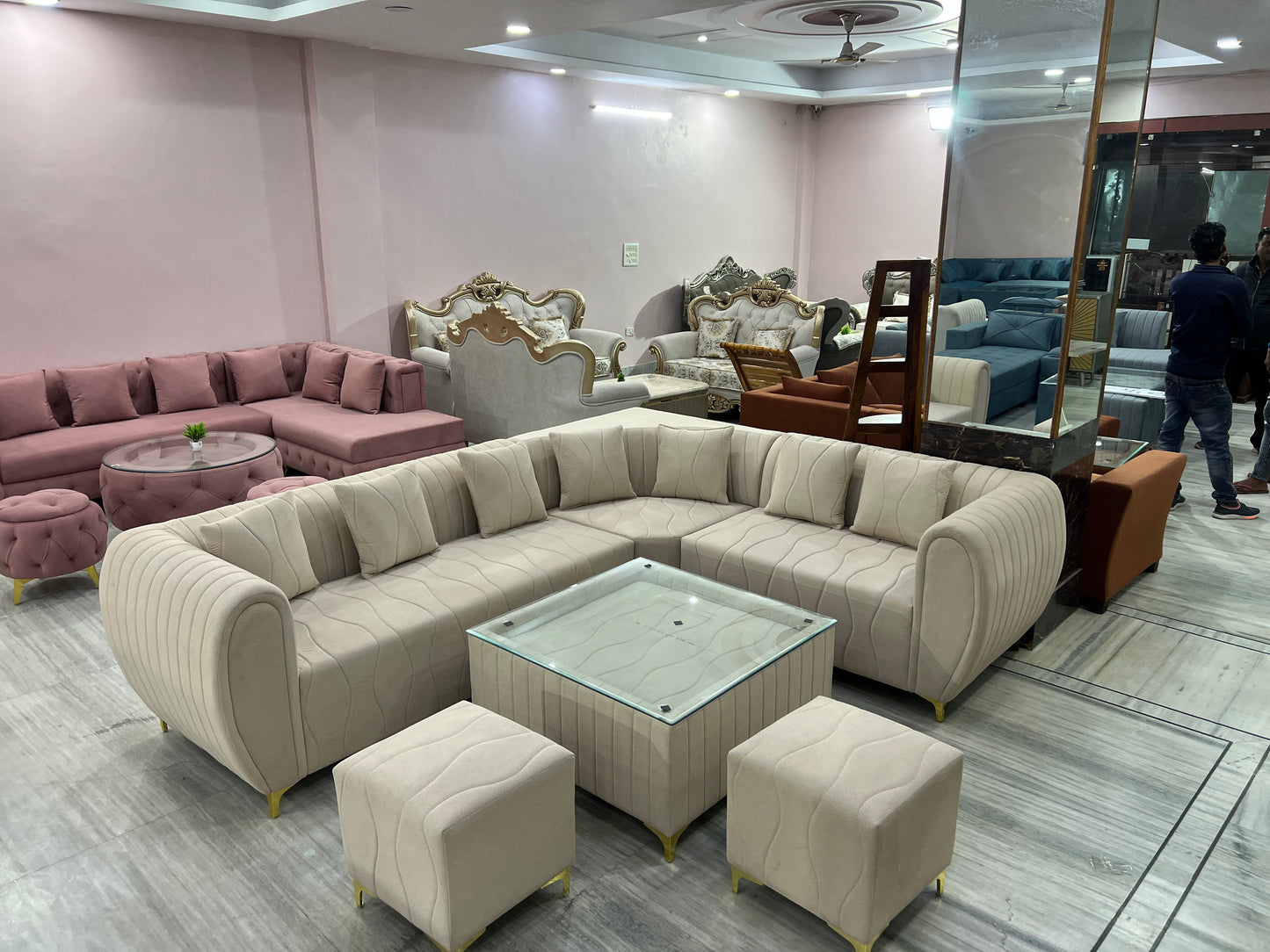 l corner sofa set