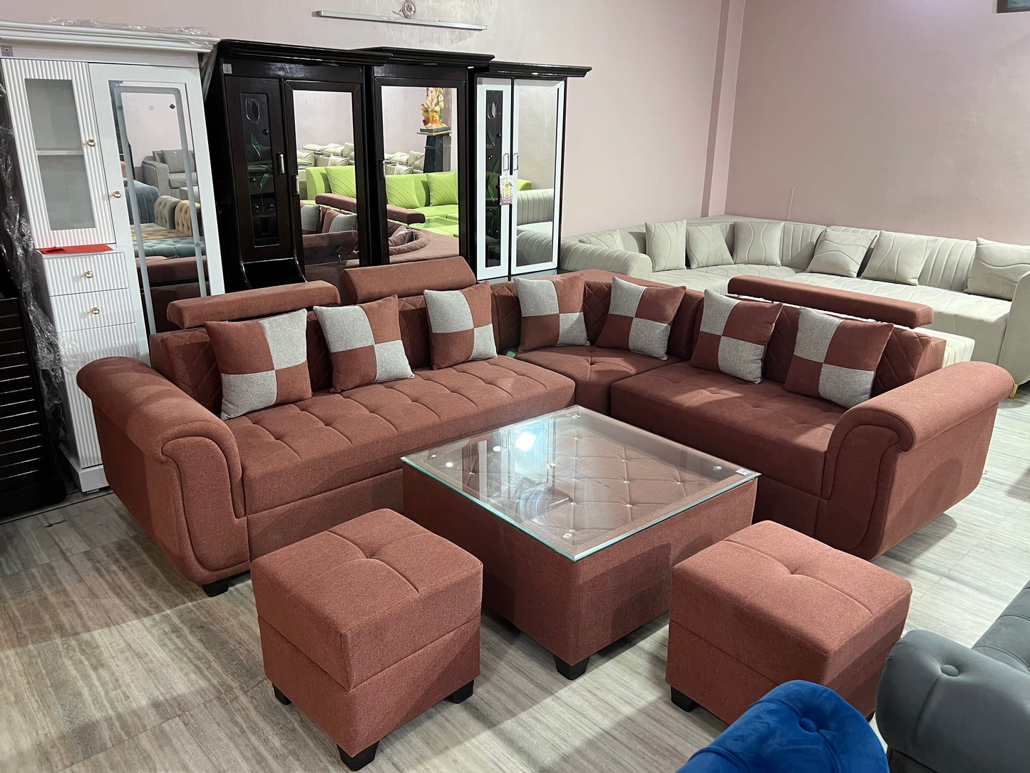 L CORNER SOFA SET