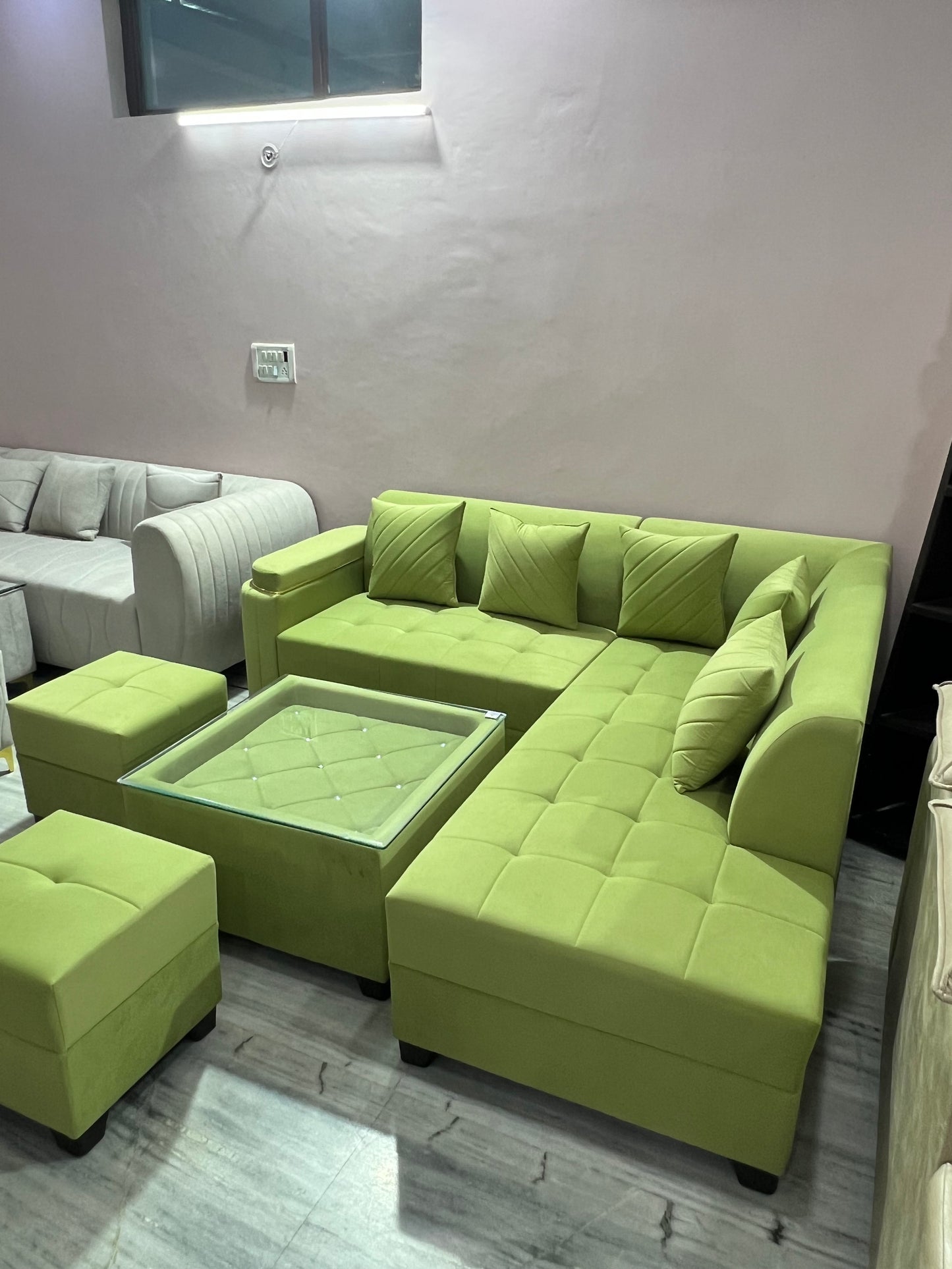 L CORNER SOFA SET