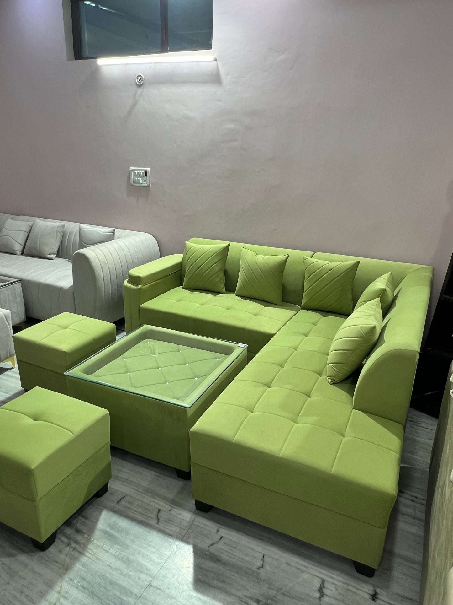 L CORNER SOFA SET