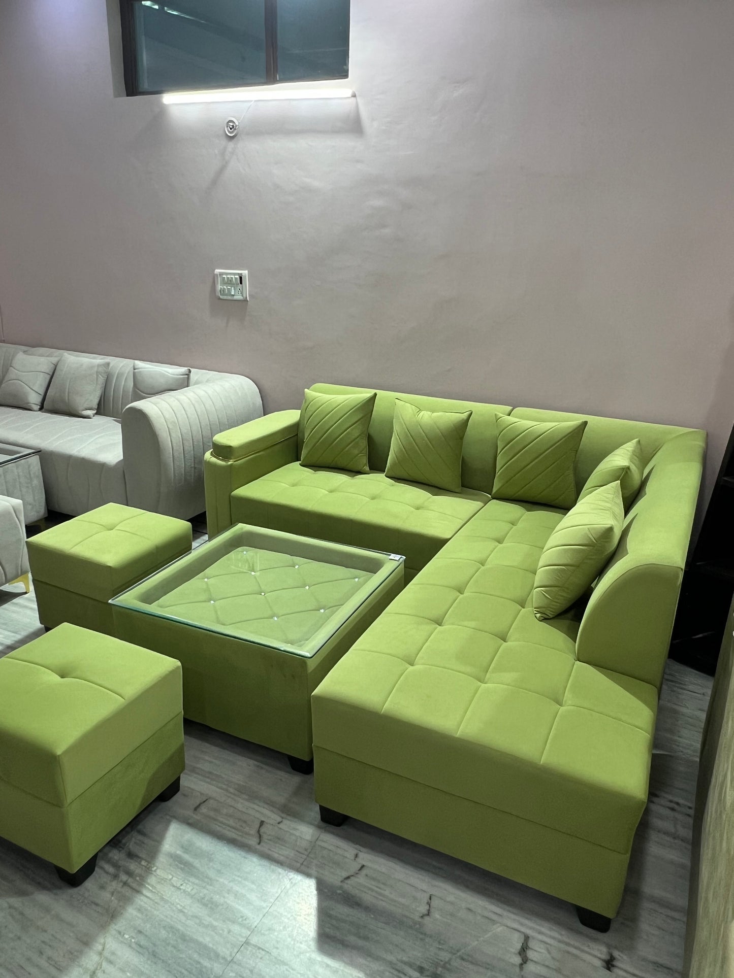 L CORNER SOFA SET