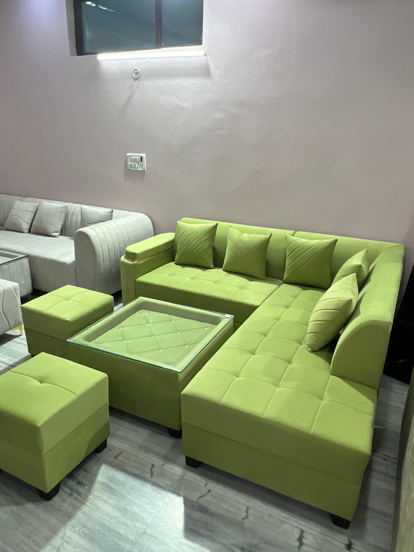 L CORNER SOFA SET