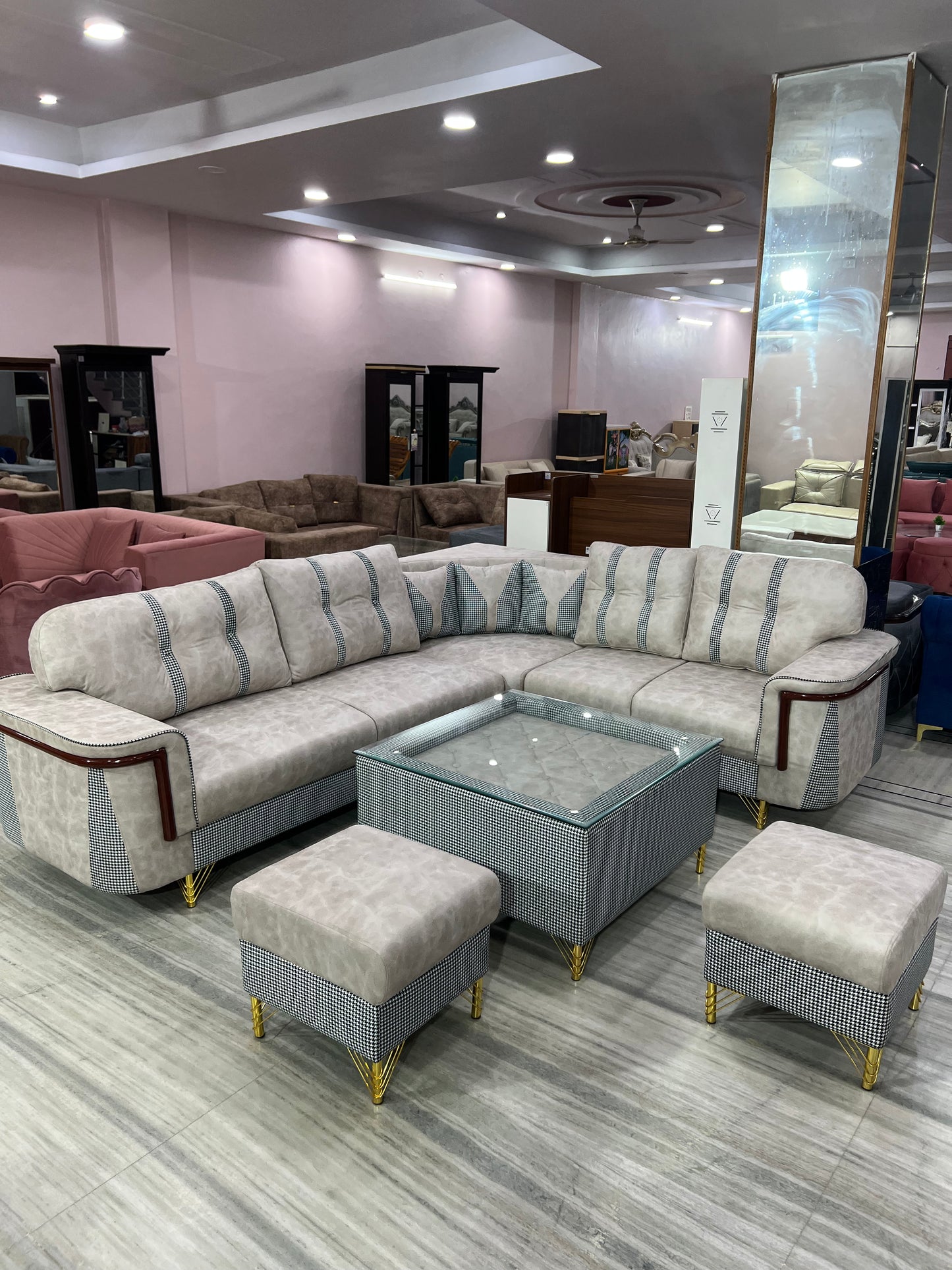 Modern Luxury Lcorner Sofa Set