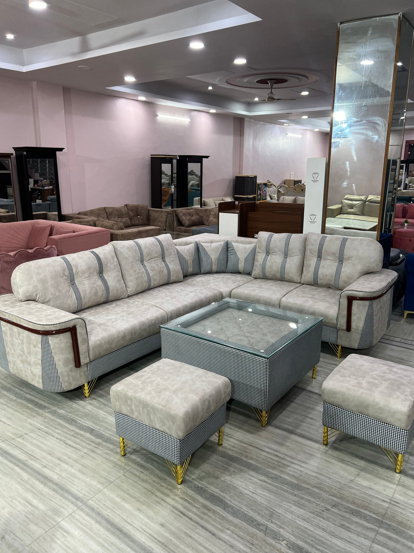 Modern Luxury Lcorner Sofa Set