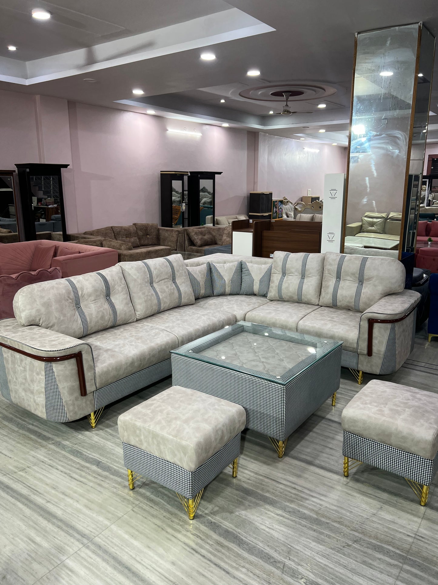 Modern Luxury Lcorner Sofa Set