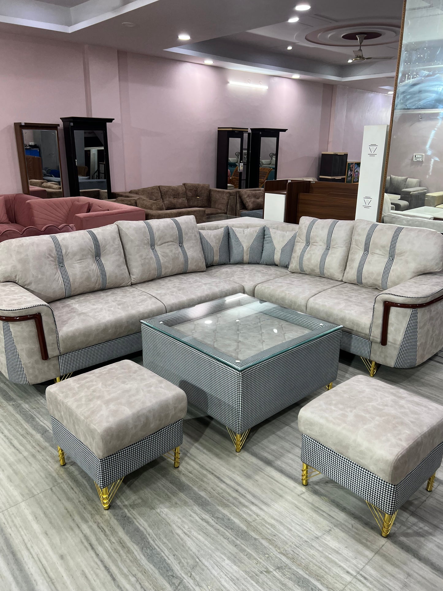 Modern Luxury Lcorner Sofa Set