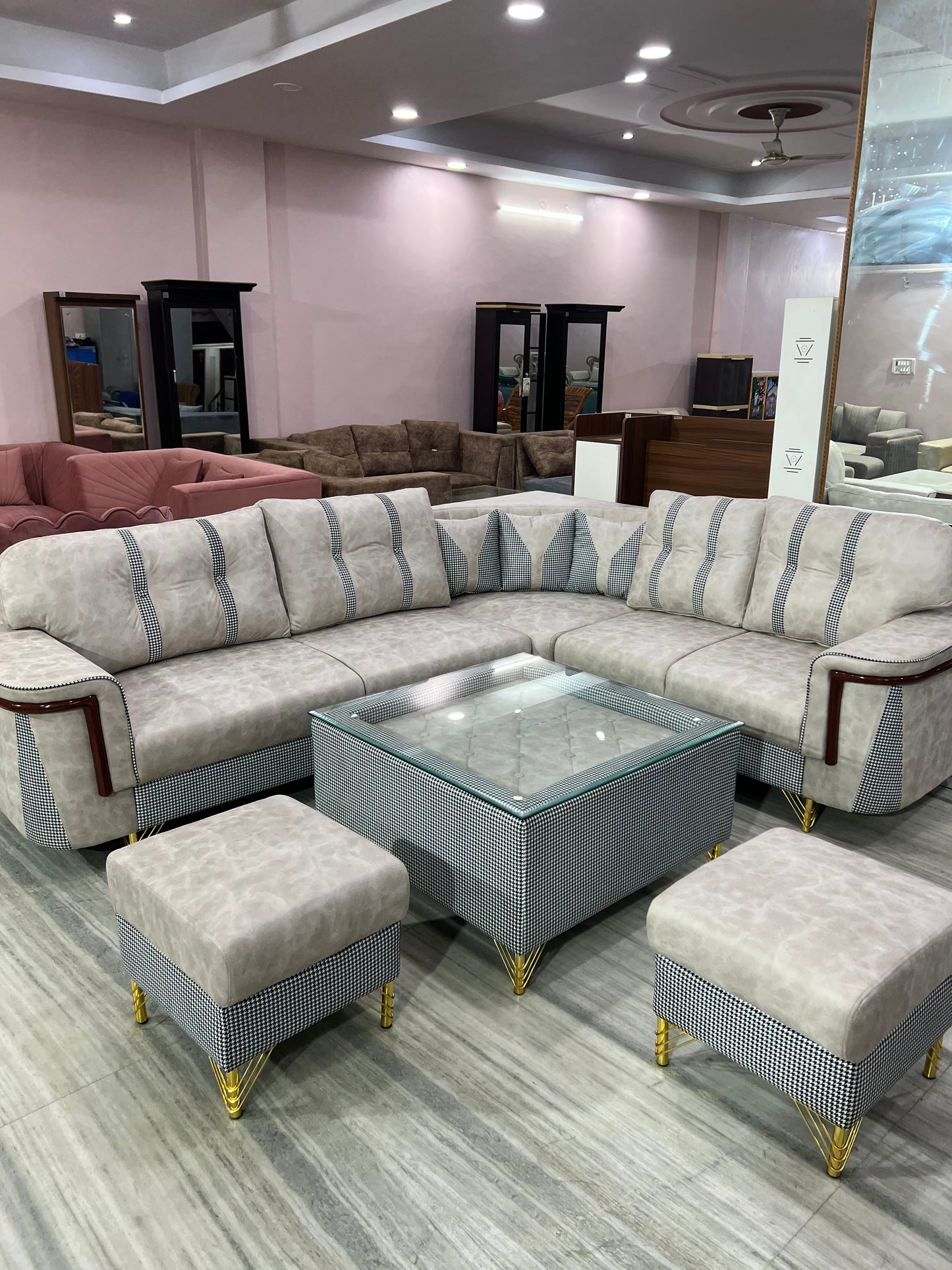 Modern Luxury Lcorner Sofa Set