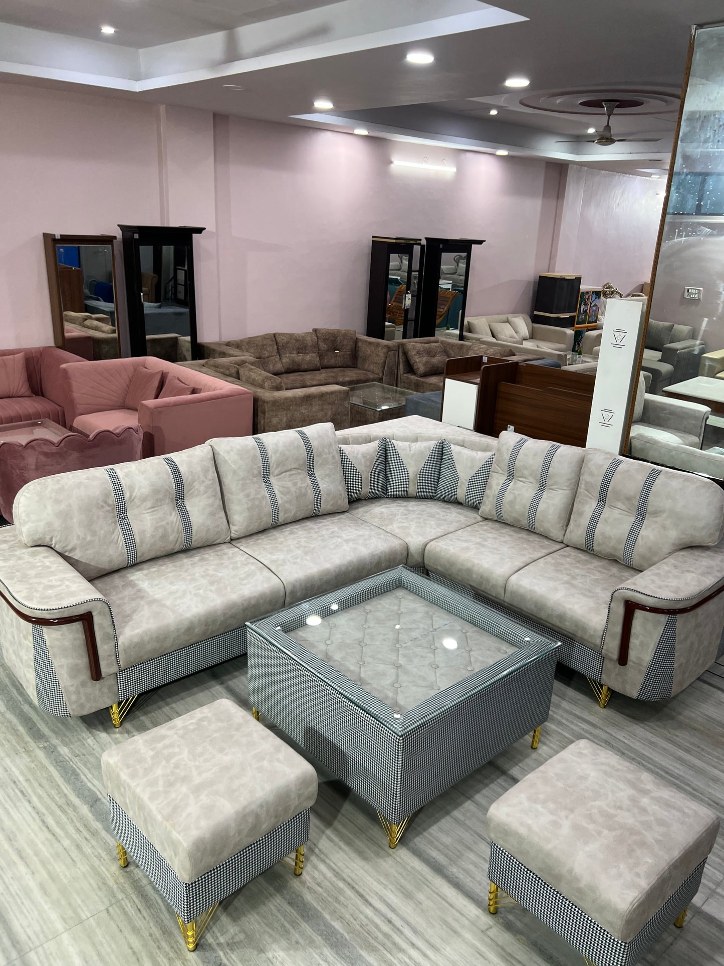 Modern Luxury Lcorner Sofa Set