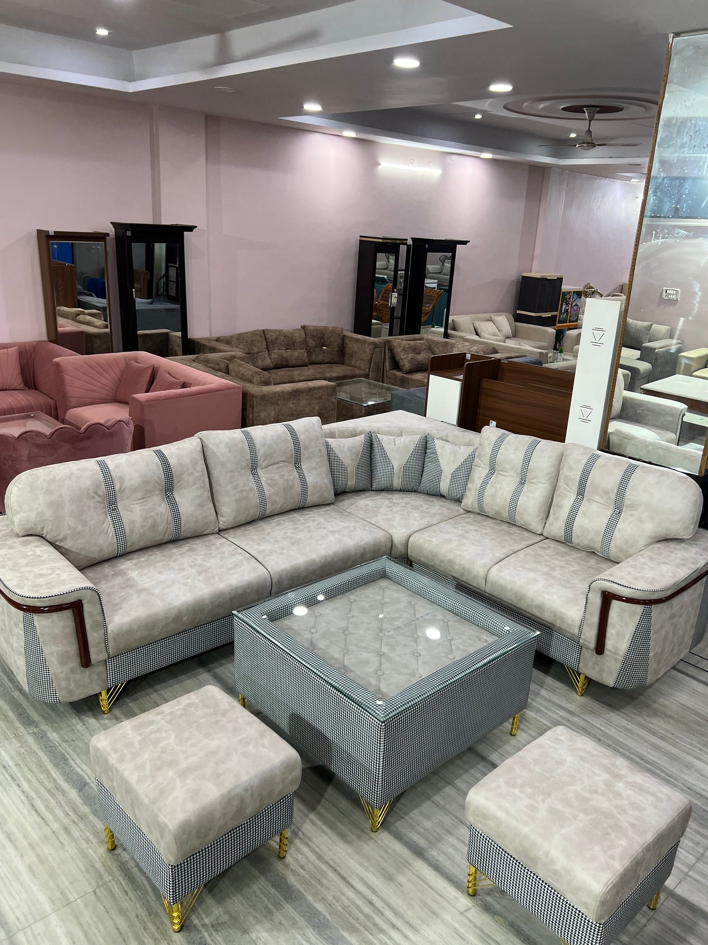 Modern Luxury Lcorner Sofa Set